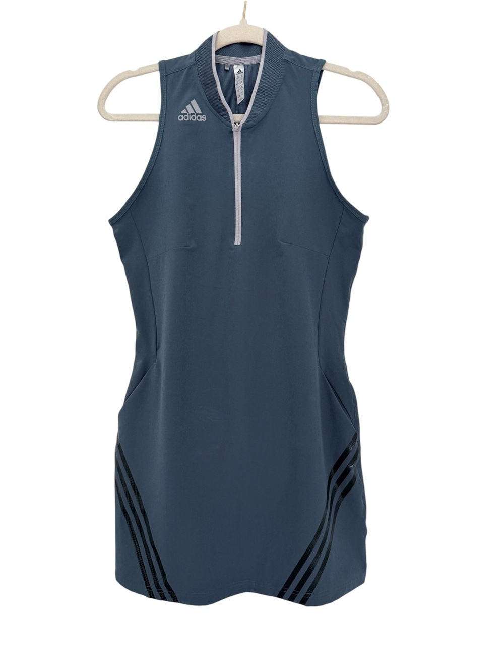 Adidas Women’s Golf/Tennis Dress Size S Sleeveless Quarter-Zip Blue Athletic - Picture 3 of 7